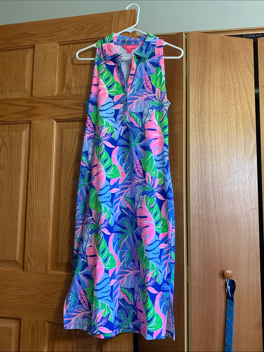 Lilly Pulitzer Reema Sleeveless Polo Dress in Blue Grotto Beleaf in Yourself